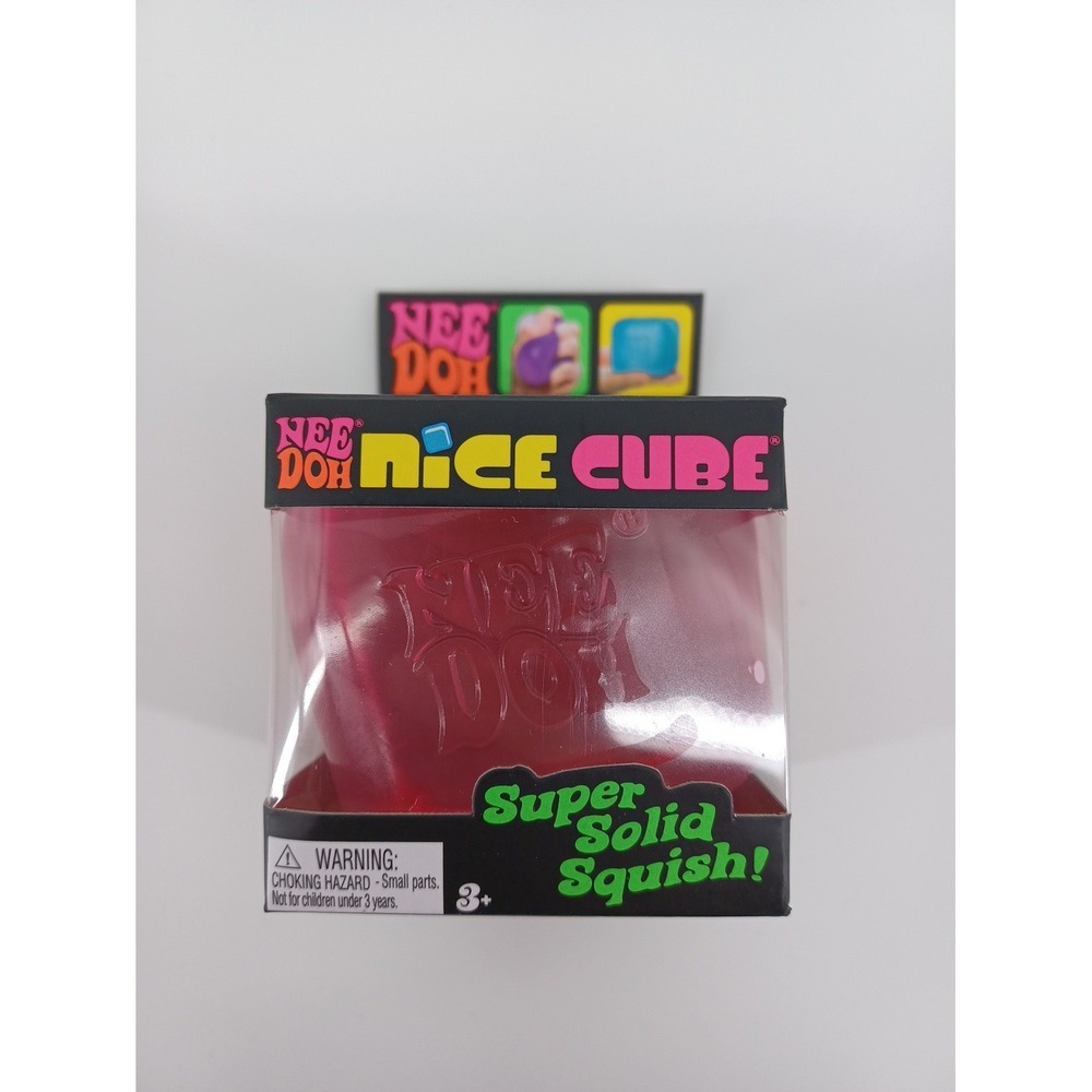 Needoh Nice Cube Pink Super Solid Squish New In Box